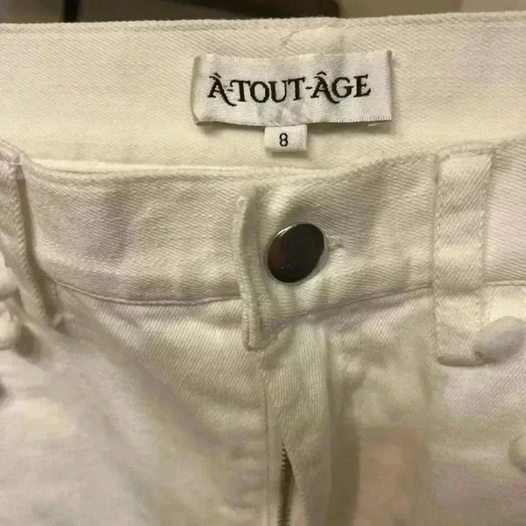 A-TOUT-AGE Demi White denim skirt like new, high waisted size 8 - Picture 4 of 14